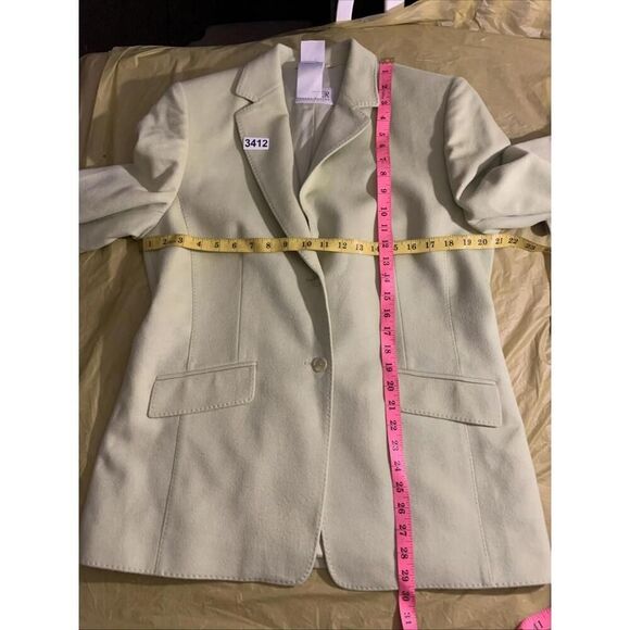 Basler German Wool Blend Lightweight Structured Blazer Jacket Green Sz 34 S- M - Picture 8 of 8